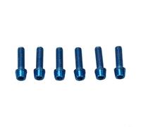 6pcs M5x18mm Manillar de Bicicleta Tornillos Elevadores para Bicicleta de Montaña Bicicleta de Carretera Marco de Botella Jaula Palanca de Freno Fijación Hardware Set (azul)