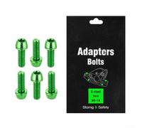 6pcs M6x18mm Acero Inoxidable Bicicleta Disco Pinza De Freno Tornillos De Montaje Con Arandelas Para Bicicletas De Carretera De Montaña Rojo (Verde)