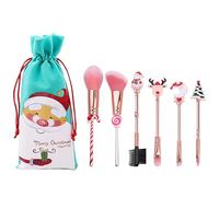 6pcs Makeup Brush Set, Professional Brush Set, Christmas Blending Brushes, Foundation Contour Brush, Face Powder Blush Brush, Eye Shadow Blending Brush, Wand Style Makeup Brushes, Brush for Makeup