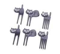 6pcs Mini Animal tenedor fruta elige lindo gato de dibujos animados niños tenedor bento decoración accesorios fáciles de limpiar frutas postres aperitivos