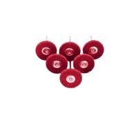 6pcs Mini Brush Abrasive Wheel Nylon Fiber Grinding Sanding Head +1pcs 3mm Shank Buffing Polishing Tools For Dremel(6pcs p320 red)