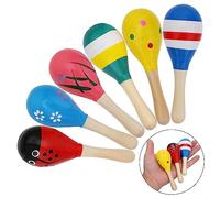 6Pcs Mini Fiesta de madera Maracas Cinco De Mayo Fiesta Mexicana Fiesta Favores,Noisemakers para niños adultos decoraciones de fiesta mexicana para la diversión musical,fiestas de cumpleaños,carnavale