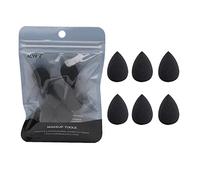 6PCS Mini Makeup Sponge, Black Small Beauty Sponge Blender Set for Foundation, Powder, Concealer Highlight,and Eye Shadow