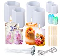 6Pcs Molde para Vela Molde Velas Silicona para Hacer Velas, JabóN Hecho A Mano, Velas Perfumadas, JoyeríA Artesanal