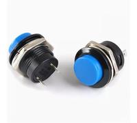 6pcs Momentary Push Button Switch 16mm 6A 125V 3A 250V Round Switch R13-507(Blue)