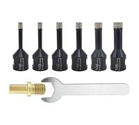 6pcs NBB Broca de diamante soldada al vacío con M14, para taladrar en seco y en húmedo profesionalmente en porcelana dura, cerámica,baldosas,granito,mármol,para Amoladora Angular (PRO 6/6/8/8/10/12mm)