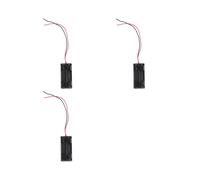 6pcs Negro 2-Capas 4 X 1.5V AAA Caja de la Caja del Sostenedor de Bateria W Conductores de Alambre