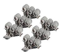 6PCS Nurse Pen Holder, Pen Holder, Smock Pen Holder 6 Pieces Metal for Pens with Adjustable Clip Pens with Pocket Clip Three-hole Pen Holder Silver