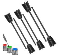6Pcs Paleta Mezcladora Resina Mezclador de Resina Epoxi Mezcladores de Pintura Reutilizable para Taladro de 1/4" para Mezclar Esmalte Cerámico (Negro)