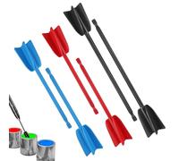 6Pcs Paleta Mezcladora Resina Mezclador de Resina Epoxi Mezcladores de Pintura Reutilizable para Taladro de 1/4" para Mezclar Esmalte Cerámico (Negro + Rojo + Azul)