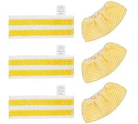 6Pcs Paños de Microfibra Compatibles con Limpiador de Vapor Kärcher EasyFix SC 1, SC 2, SC 3, SC 4, SC 5, 3 Paños de Suelo, 3 Fundas para Boquilla de Mano