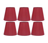 6PCS Pantalla de Tela Moderna Simple Buena Transmisión de Luz Pantalla de Lámpara de Mesa para Bombilla E14 Bombilla en Miniatura Pantalla de Lámpara Pantalla de Lámpara Pantalla de(Vino rojo)