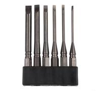 6pcs para impact Driver Bit Set para sl2 SL6 Flathead Metal 6pcs(75mm) | Includes para sl2, para sl2.5, SL3, SL4, SL5, SL6 sizes, metal construction, black finish, para impact ready