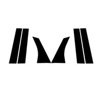 6Pcs Pegatinas de Postes de Montaje de Pilar de Puerta de Ventana Lateral de Coche para Ford Focus Sedan Hatchback 2005 2006 2007 2008 2009 2010 2011-2014