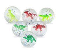 6PCS Pelotas Saltarinas, Rebote de Escuela Bolas Rebotando Llenadoras Bolsas de Fiesta Patrón Aleatorio para Fiestas de Cumpleaños Infantiles Fiestas Premios Regalos, 41mm