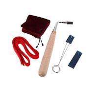 6pcs Piano Tuning de Tool Kit de set Spanner Martillo Tornillo Llave Silenciar temperamento rayas chromeplate Mango de arce Acero Cord funda para Yamaha