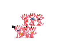 6pcs Pink Mini Panther Figure Toys