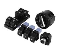 6Pcs Plastic Driver Side Window Switch, Master Control Switch Kit, Window Switch Passenger Side For MK5