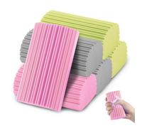 6pcs plumero húmedo esponja mágica borrador esponja reutilizable limpieza hogar herramienta cepillo polvo herramientas para la limpieza de platos zócalos (3 colores)
