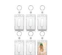 6PCS Porta Badge Titulares, Con Llavero Vertical: Este Juego Contiene Seis Portatarjetas Resistentes Con Llavero, Ideales Para Sujetar A Cordones O Portatarjetas Para Un Acceso