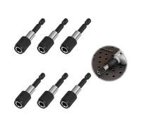 6pcs Portapuntas de Taladro Eléctrico Adaptador,1/4" Vástago Hexagonal Barra de Liberación Rápida Portapuntas,Ideal para Taladros y Destornilladores,60 MM