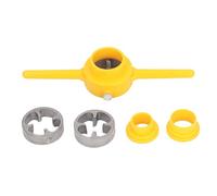 6Pcs PVC Pipe Threader Set | 1/2 3/4 1in NPT Tap Die Kit for PPR Tube | ABS + Alloy Steel Plumbing Tools for Home/DIY Repairs | Leakproof Threads