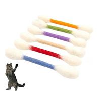 6pcs Q Tip Cat Toy,Cotton Swabs Cat Toys With Catnip,Giant QtipCat-Toy,Interactive Cat-Chew Toy,Cats Lovers Gift Sturdy Teething Chew,Interactive CatKickerToy For Indoor, Care For Anxiety Relief(G)