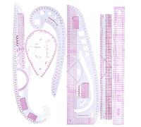 6PCS Regla métrica francesa Ropa Regla de moda Regla de graduación en forma de curva Herramientas de costura para coser Diseño de patrones de confección Ropa de bricolaje Plantilla de dibujo flexible