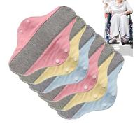 6PCS Reusable Incontinence Pads for Women,Washable Panty Liners,Long Cotton