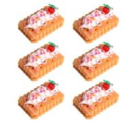 6pcs sándwich artificial galletas realistas falsos alimentos crema postre realista simulación galletas para la exhibición de decoración