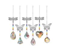 6pcs/set Crystal Guardian Angel Rainbow Makers Suncatchers with Glass Ball Prism