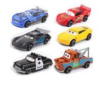 6PCS / Set Disney Pixar Cars 3 Toy 1:55 Diecast Vehículo de aleación de metal Coches Rayo McQueen Modelo de coches