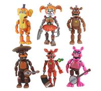 6pcs/set Five Nights At Freddy Pizzeria Simulator Action Figure Toy Bonnie Foxy Freddy Pvc Toy