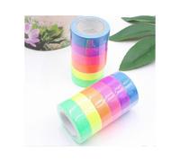 6pcs/Set Fluorescent UV Cotton Tape Matt Night Self Adhesive In The Dark Luminous Tape for Home Party Decoration