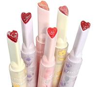 6pcs/set Lip Gloss for Women Lip Gloss en forma de lápiz labial con forma de corazón hidratante nutritivo liploso de 6 color Magno de bálsamo labial brillante de larga duración para mujeres