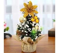 6Pcs Small Mini Christmas Trees,Tabletop Christmas Tree,New Environmentally Friendly Materials,Increase Holiday Atmosphere,For Xmas Decorations, Home, Kitchen, Dining Table, LJJY-KK, Gold