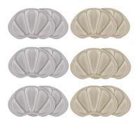 6Pcs Taloneras para zapatos, almohadillas para talones reducir talla zapato, almohadillas taloneras antirozaduras zapatos, protector talon zapato para mujeres y hombres (Gris, Beige)