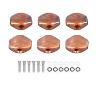 6PCS Tapas de Clavijas de Afinación de Guitarra Perillas de Botones de Afinador para Reemplazo de Plástico Cubierta de Llave de Afinador Tapa de Perilla de Cabezal de Máquina