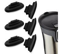 6Pcs Tapón de goma compatible con la taza de café de viaje Contigo West Loop Autoseal, piezas de repuesto para la botella de agua Contigo (negro)