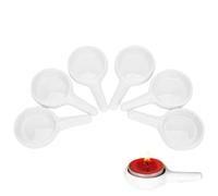 6pcs tenedor de la luz del té de la forma de la cuchara, decoración casera del quemador de aceite de cerámica para el quemador del aroma del incienso