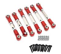 6pcs tensores ajustables Camber Links Enlaces de dirección para Arrma 3S Vorteks Senton Granite Big Rock Typhon Actualización de piezas (rojo)