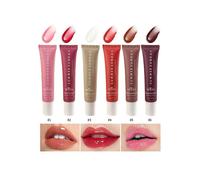 (6pcs)Tinted Lip Butter Balm - Glossy Moisturizing Mini Lip Balm for High Shiny Finish - Shine & Hydration - Softening & Soothing Peptide Lip Care