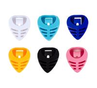 6pcs Triangle Shape Picks Soports Con Adhesivo Y En Caja Guitarra
