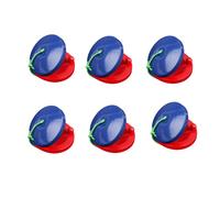 6pcs Wooden Finger Castanets Blue and Red Castanet Musical Instruments Rhythm Kids Toys for Baby Early Education by DOXISHRUKY