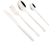 6People Black Dinnerware Tableware Set Knife Fork Teaspoon Cutlery Set Stainless Steel Flatware Western Home Kitchen Silverware (Color : Silver)