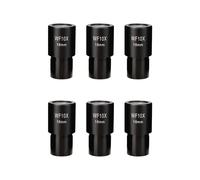 6piezas 10X Microscopio Ocular Gran Angular Lentes ópticas Adaptador Campo 18 mm Lente Ocular Profesional Estándar