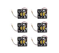 6piezas 70x70mm 12V 3-Pines Ventilador De Enfriamiento Enfriador Sin Cepillo CPU Caja De Computadora PC Negro