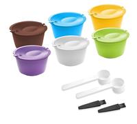 6Piezas Cápsulas Recargables para Nespresso Dolce Gusto 2 Cuchara 2 Cepillo