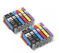 6pk Tinta Compatible con ASW para PGI 580 CLI 581 Los Cartuchos Funcionan con TS8150 TS8151 TS8152 TS9150 TS9155 Las impresoras Incluyen PGBK BK C M Y PBK XL Tames(2set 12PK)