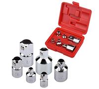 6pzs Adaptador para Llave de Carraca Juego de Adaptadores de 1/4", 3/8", 1/2" Juego de Vasos Adaptadores Impacto Adaptador de Enchufe acero al cromo vanadio premium con acabado espejo